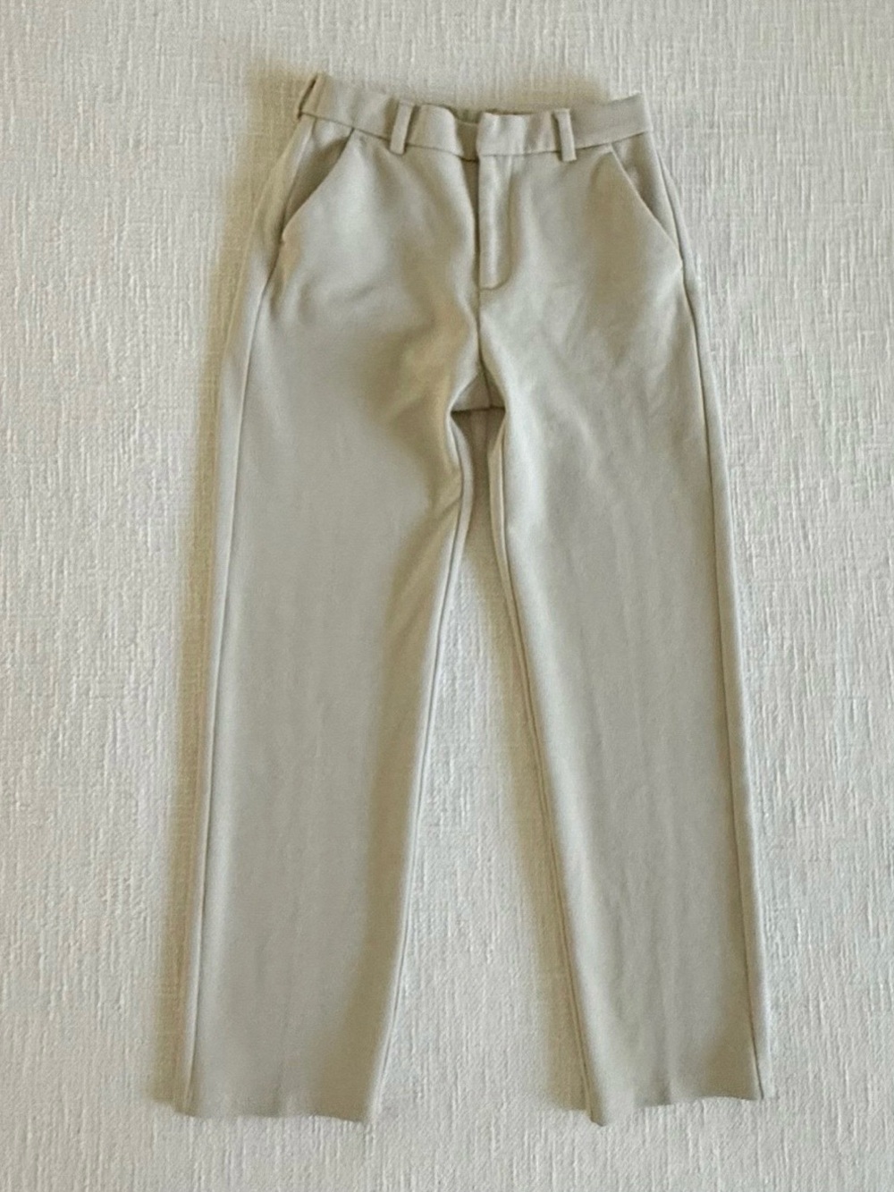 Boys Classic Straight-Leg Pants in Light Beige